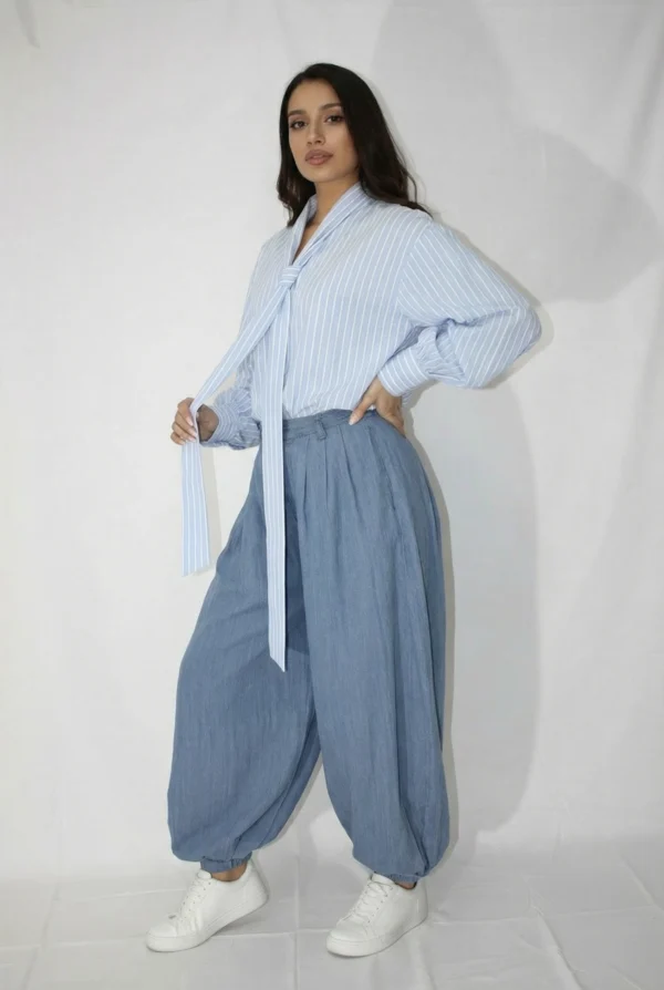 Blusa Oltremare — Camicia maxi fiocco | Linea Regular