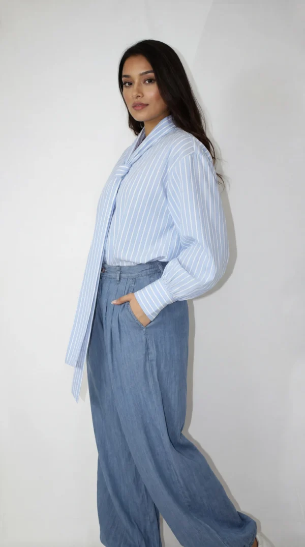 Blusa Oltremare — Camicia maxi fiocco | Linea Regular