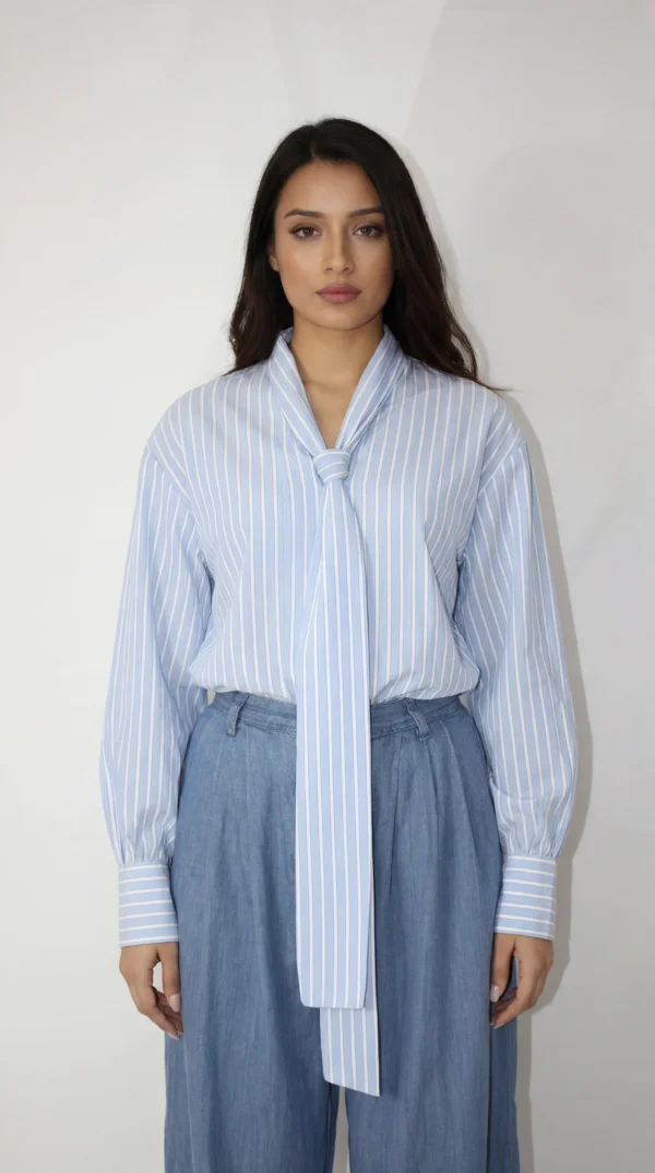Blusa Oltremare — Camicia maxi fiocco | Linea Regular