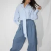 Blusa Oltremare — Camicia maxi fiocco | Linea Regular