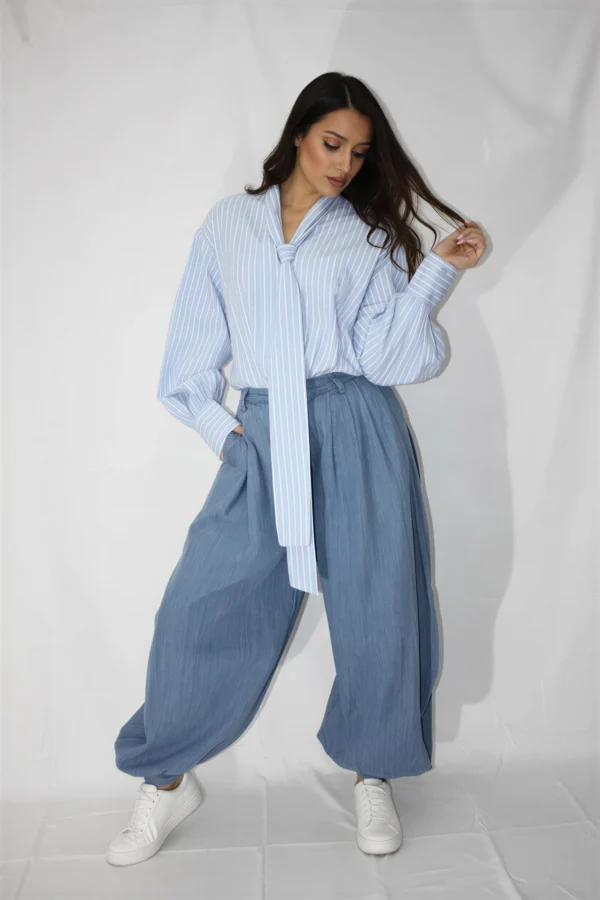 Blusa Oltremare — Camicia maxi fiocco | Linea Regular