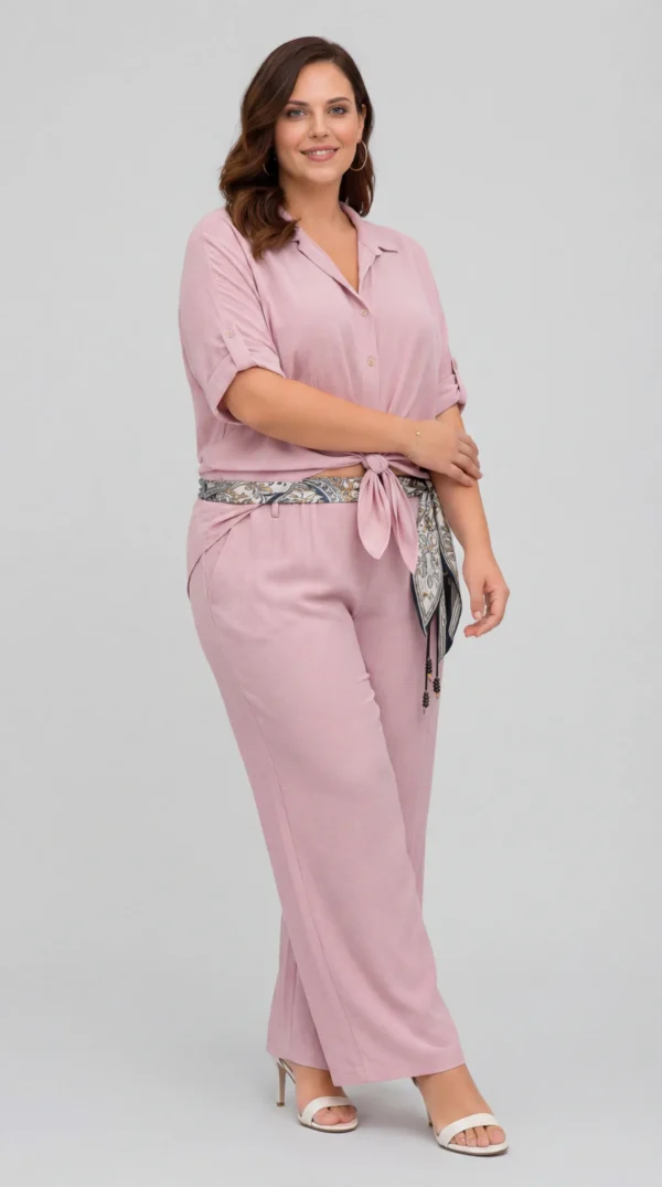 Image 46 Soft Mood — Completo camicia e pantalone palazzo | Linea Curvy