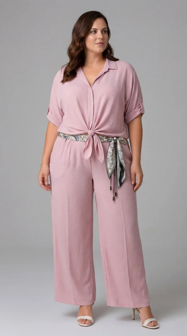 Image 47 Soft Mood — Completo camicia e pantalone palazzo | Linea Curvy